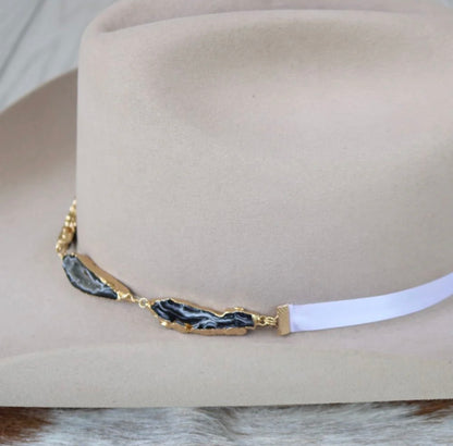 Reece Black Geode Hat Band