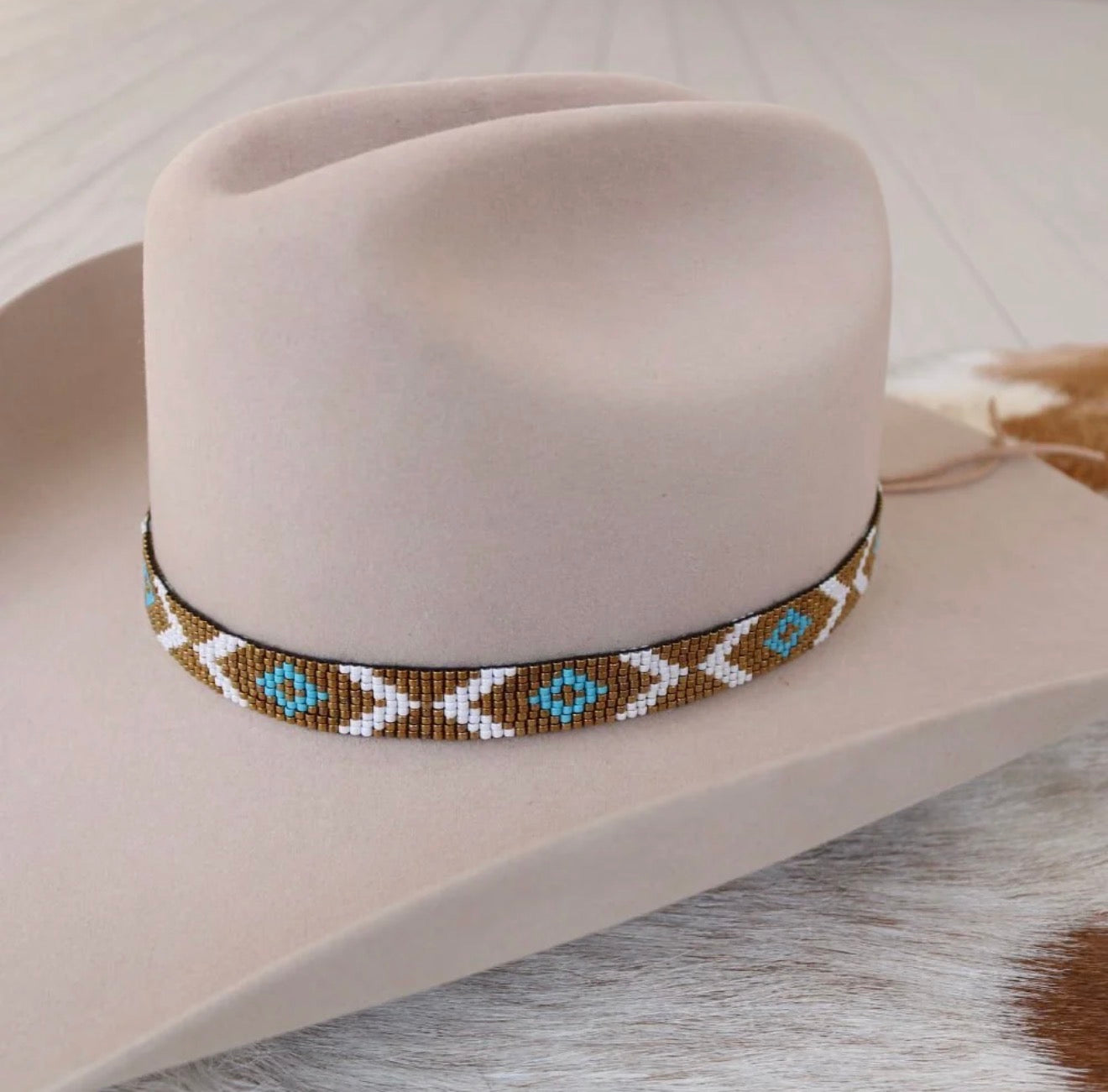 The June Beaded Hat Band