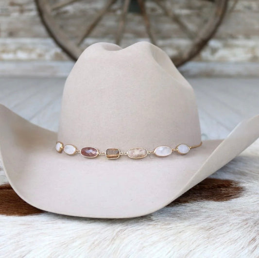 June Stone Chain Hat Band