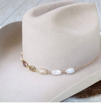 June Stone Chain Hat Band