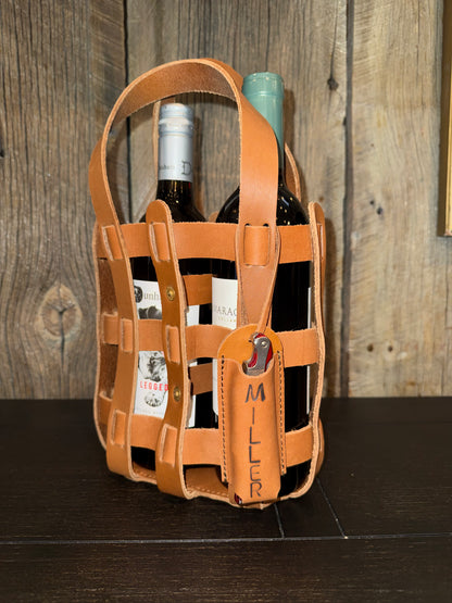 Wine Lover Tote - Leather