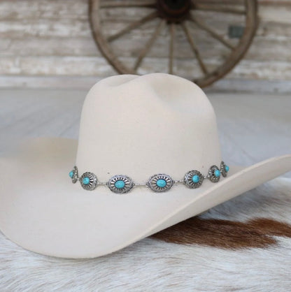 Strider - Concho Hat Band w/Turquoise