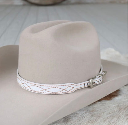 Boot Stitch Leather Hat Band