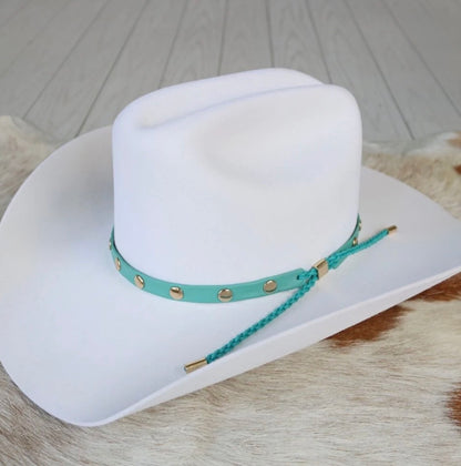 Studded Goat Leather Hat Bands