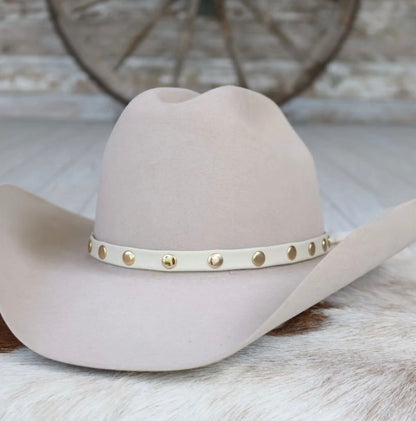 Studded Goat Leather Hat Bands