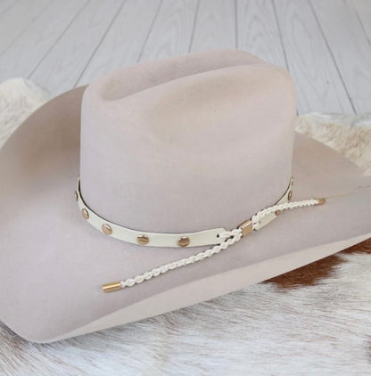 Studded Goat Leather Hat Bands