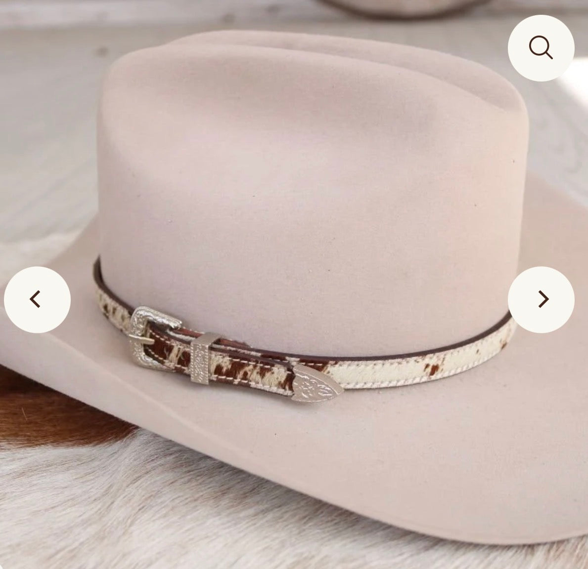 Cowhide Hat Band
