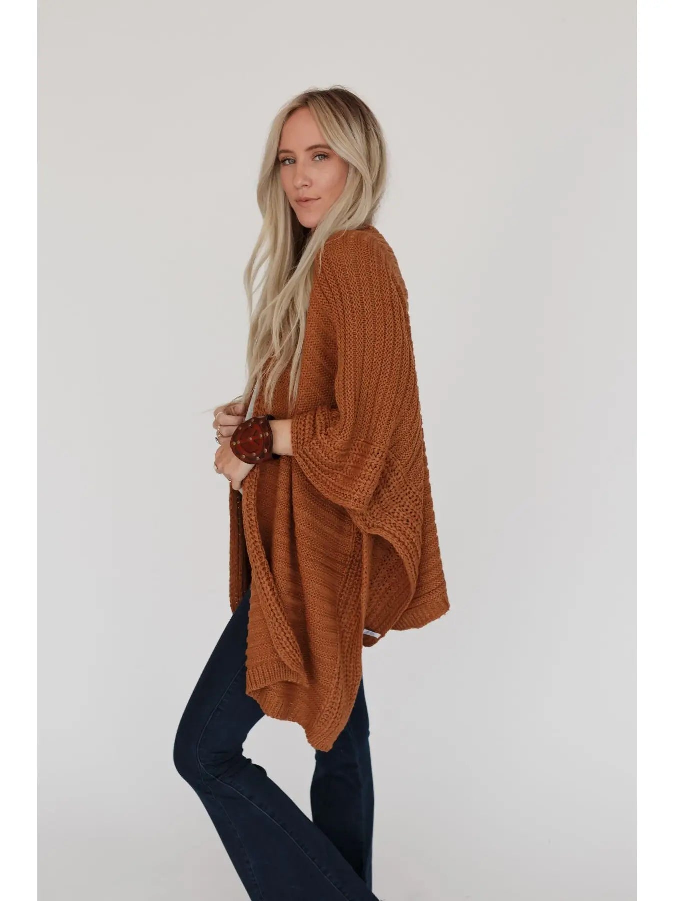 So Deserving Knit Ruana - Camel