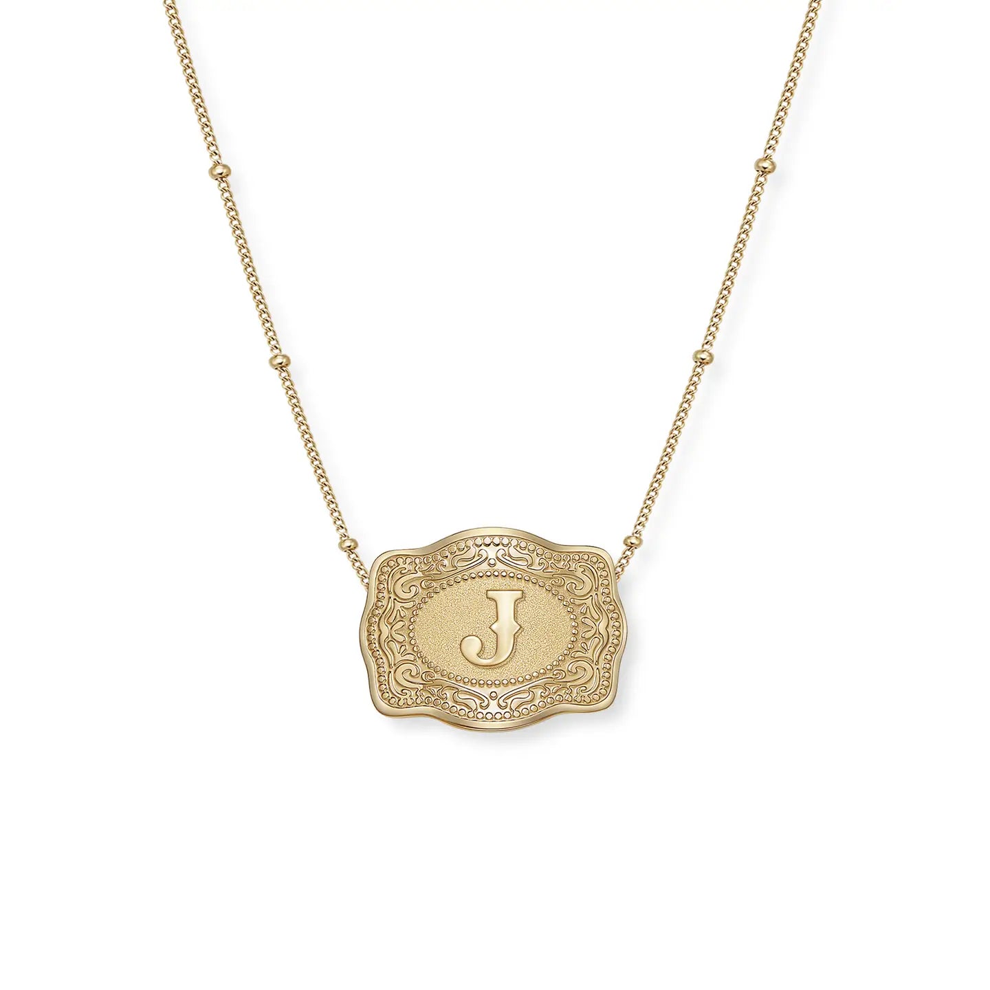Gold SpurWest Mini Belt Buckle Necklace