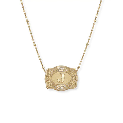 Gold SpurWest Mini Belt Buckle Necklace