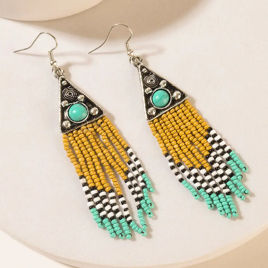 Oasis Bloom Fringe Earrings