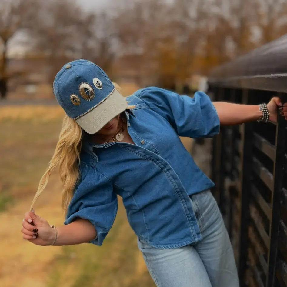 2 Tone Concho Trucker Hat