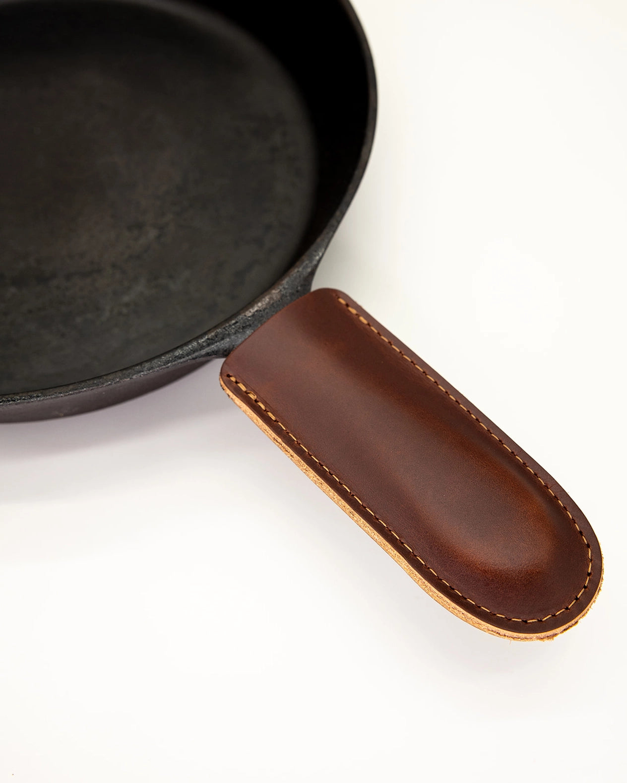 Leather Cast Iron Handle Cover
