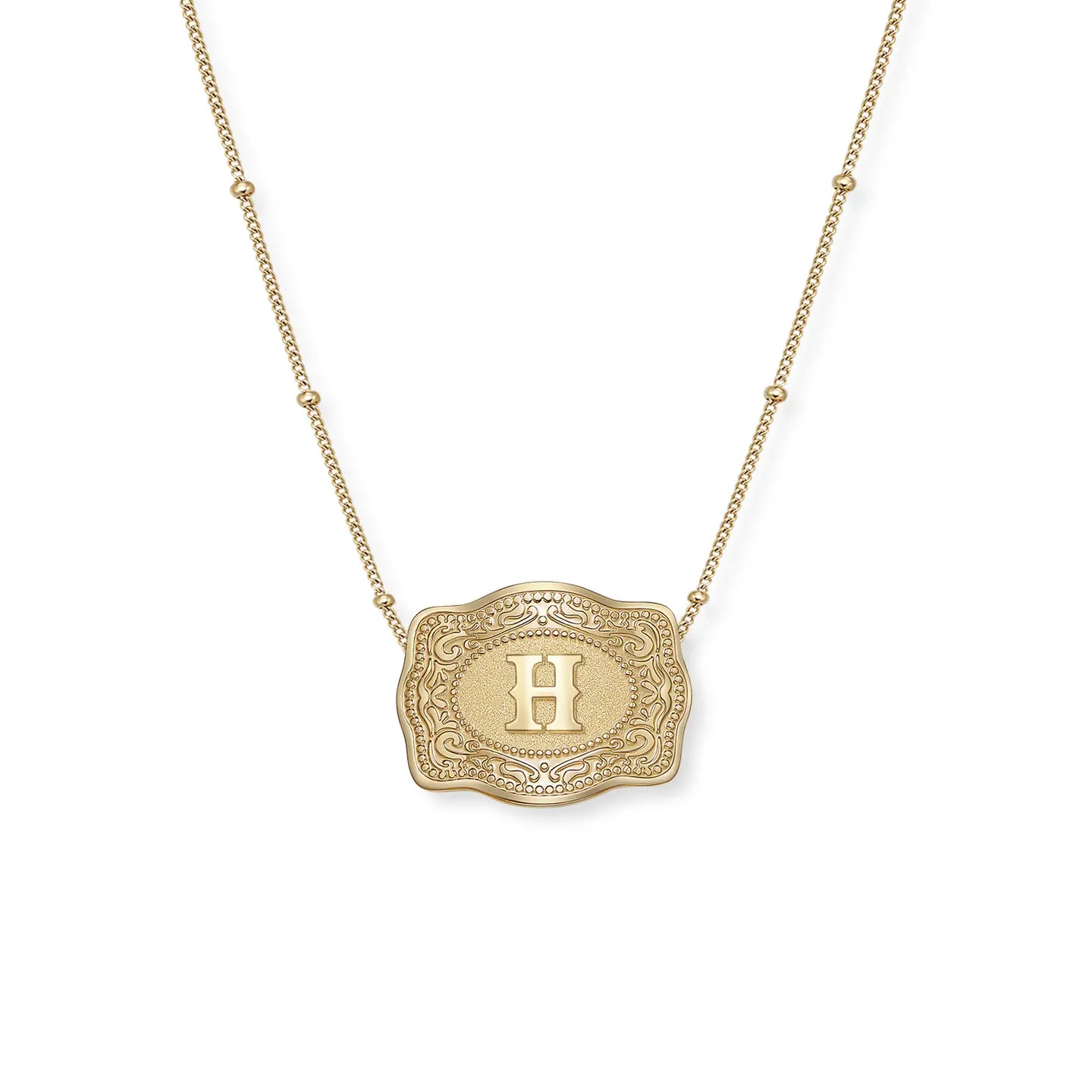 Gold SpurWest Mini Belt Buckle Necklace