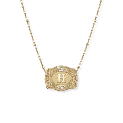 Gold SpurWest Mini Belt Buckle Necklace