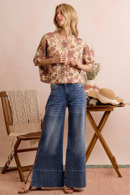 Harvest Rose Sweater Blouse