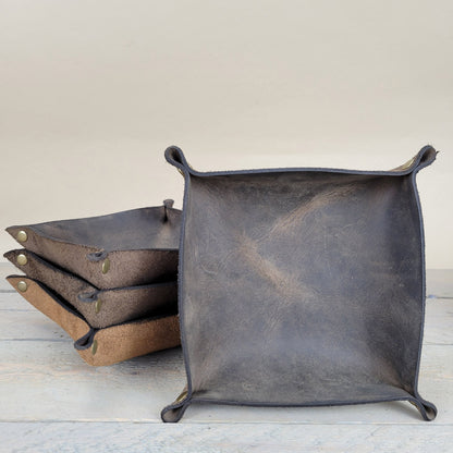 Leather Valet Catch-All Trays
