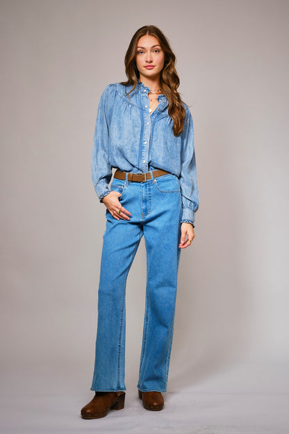 Laurel Chambray Top