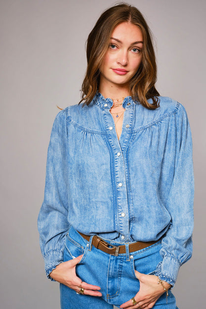 Laurel Chambray Top