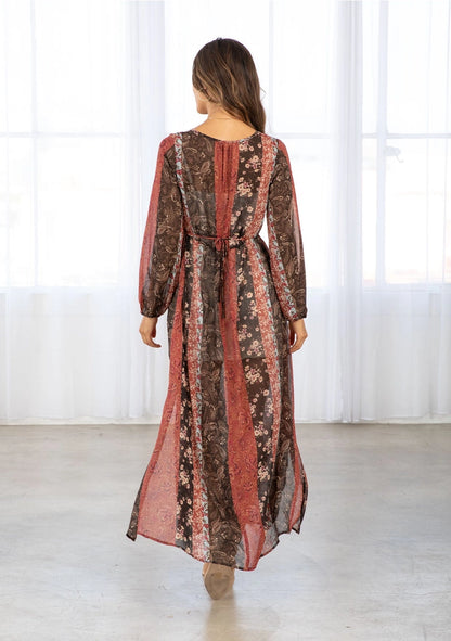 Red Rock Bloom Sheer Dress