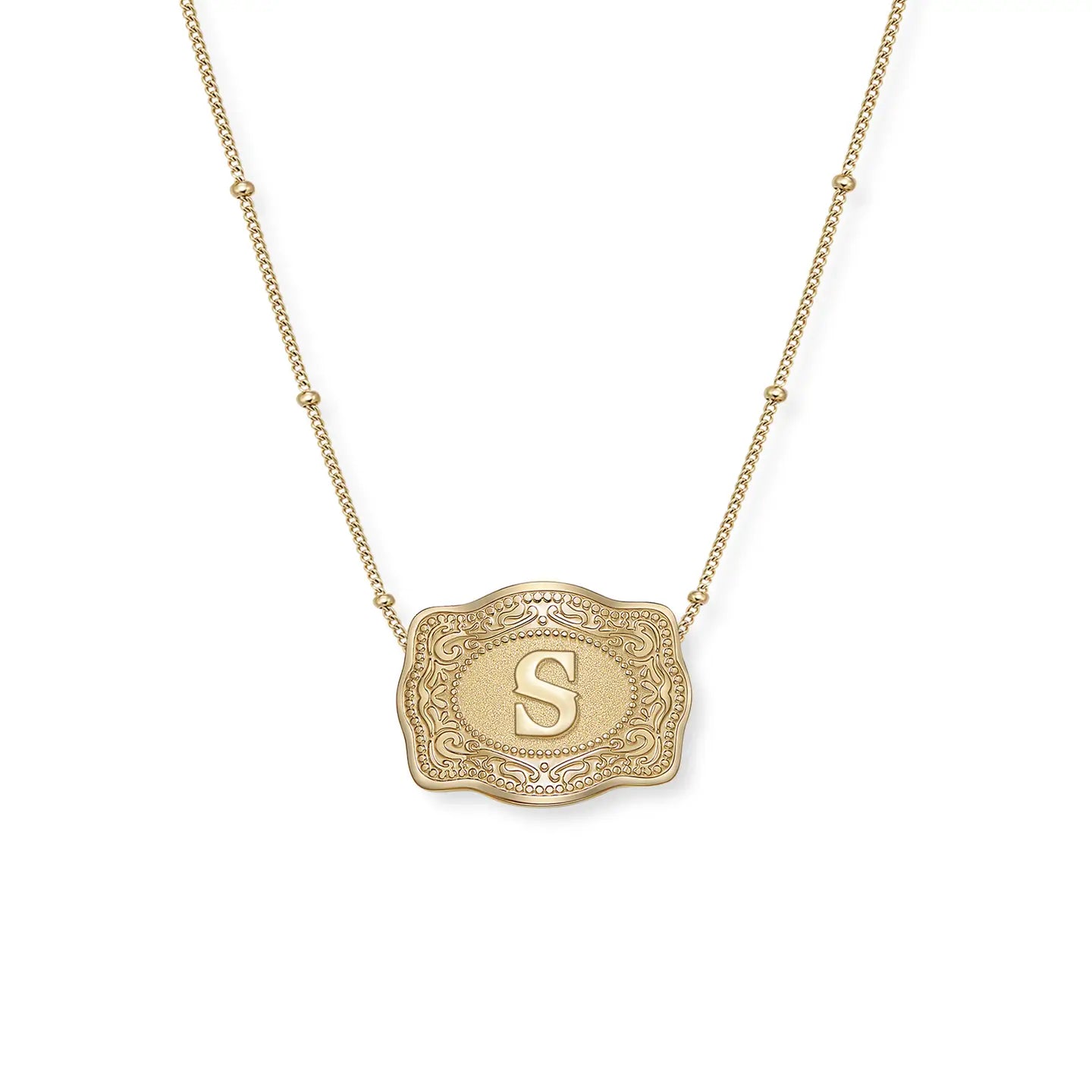 Gold SpurWest Mini Belt Buckle Necklace