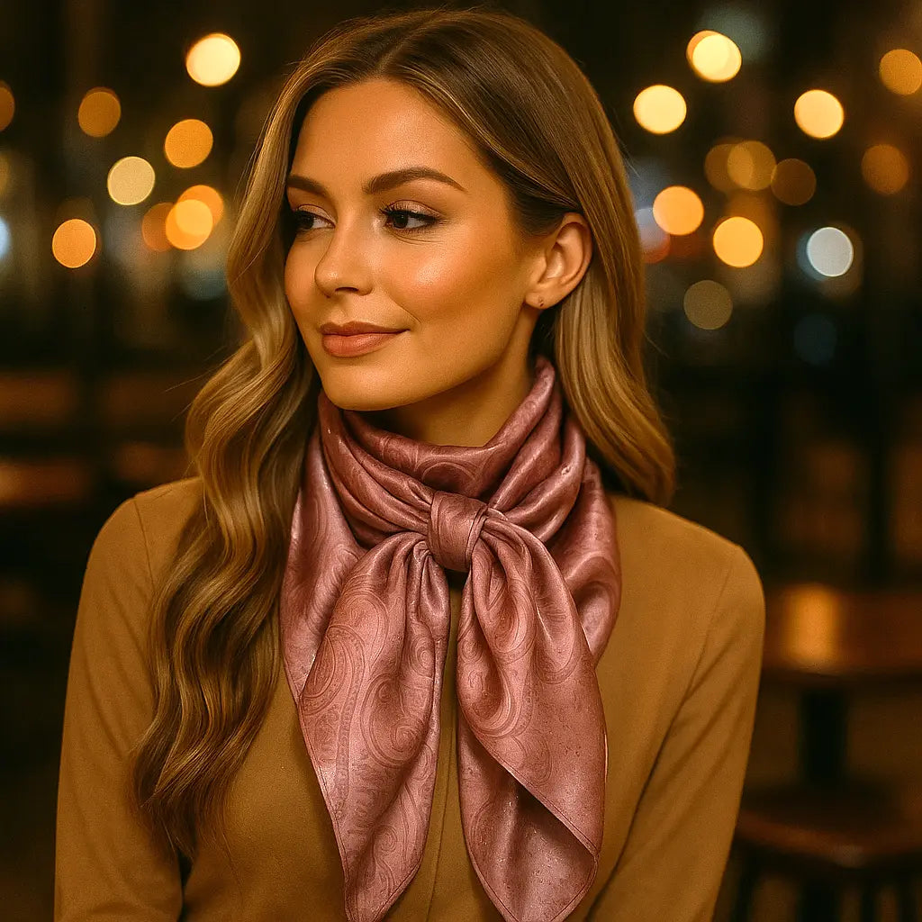Pink Jacquard Wild Rag