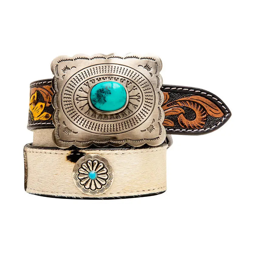 Klepto Hand-Tooled Concho Belt