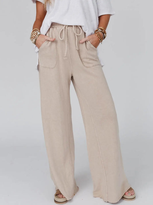 Robin Wide Leg Pant - Lt Taupe