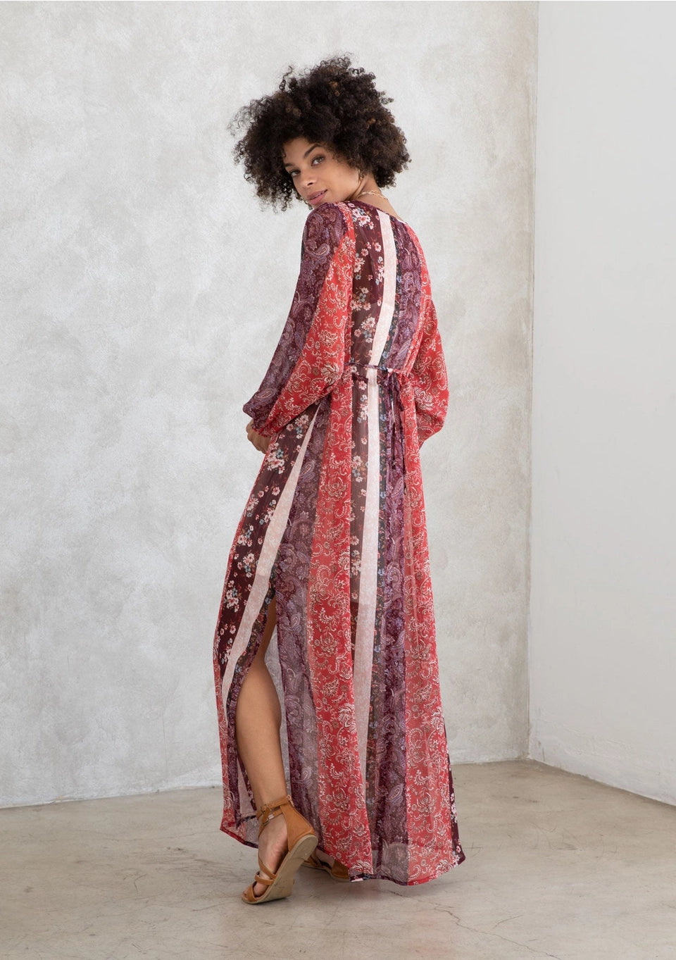 Red Rock Bloom Sheer Dress