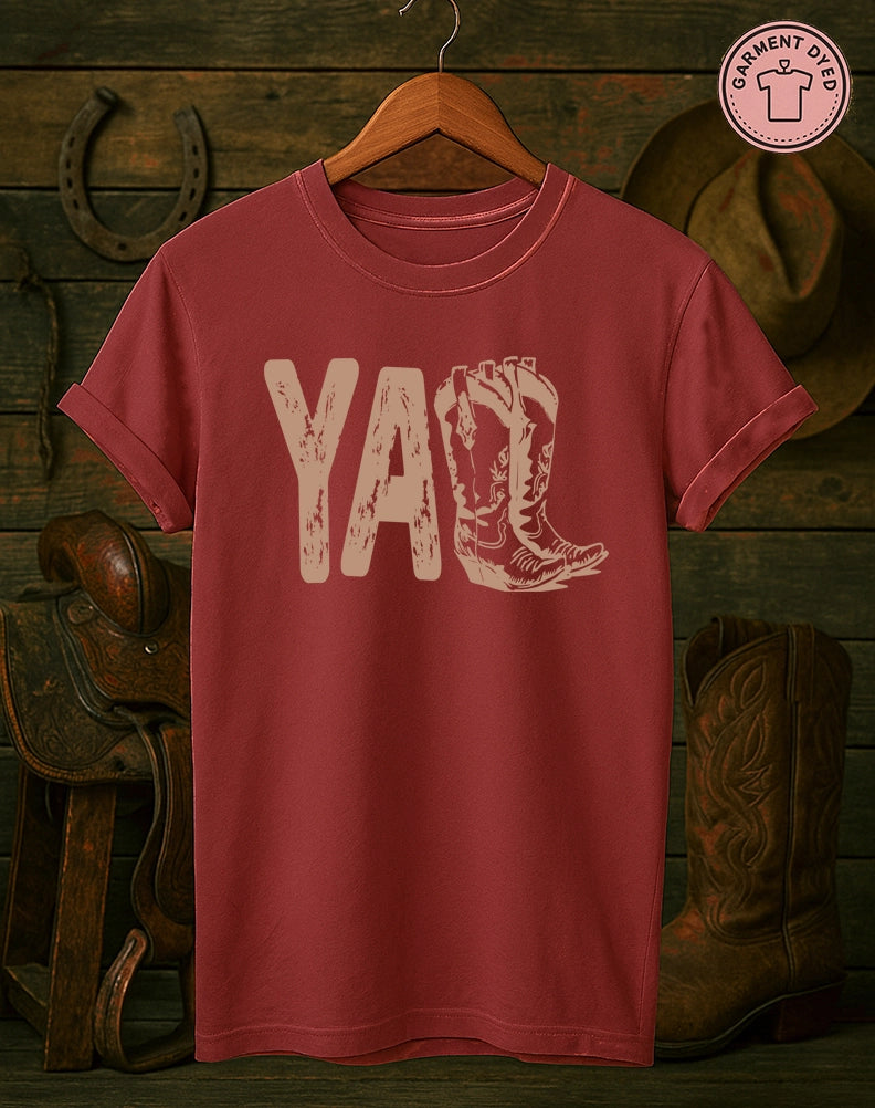 YALL Boots Garment Dyed Tee