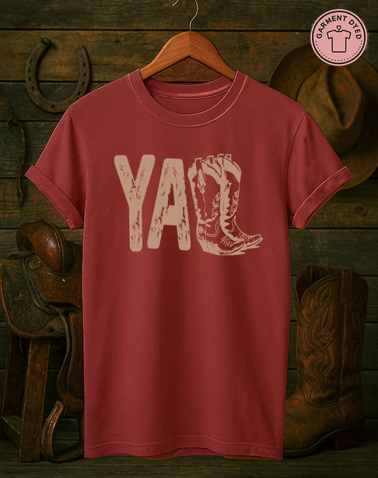 YALL Boots Garment Dyed Tee