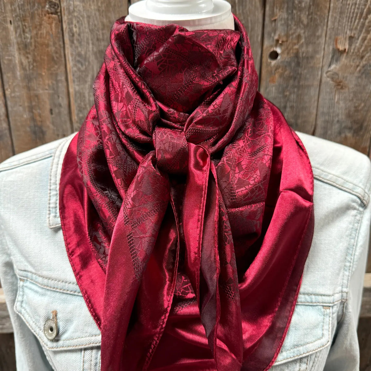 Burgundy Jacquard Wild Rag
