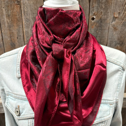 Burgundy Jacquard Wild Rag