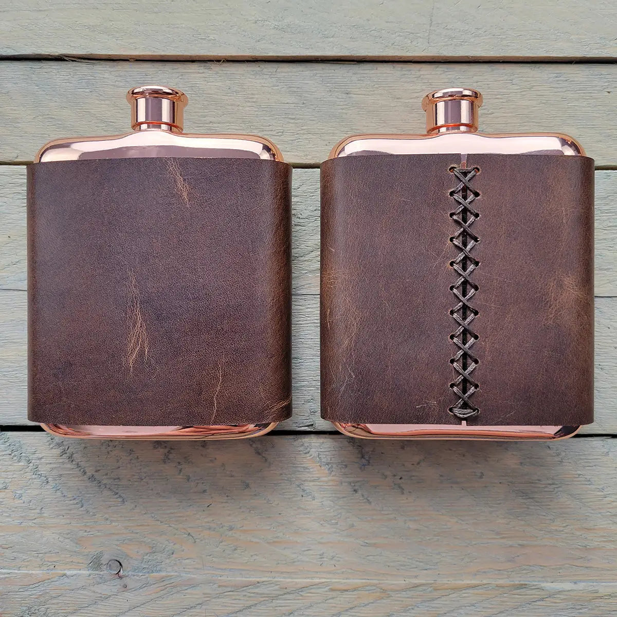 FLASKS - Leather Wrapped!