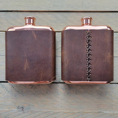 FLASKS - Leather Wrapped!