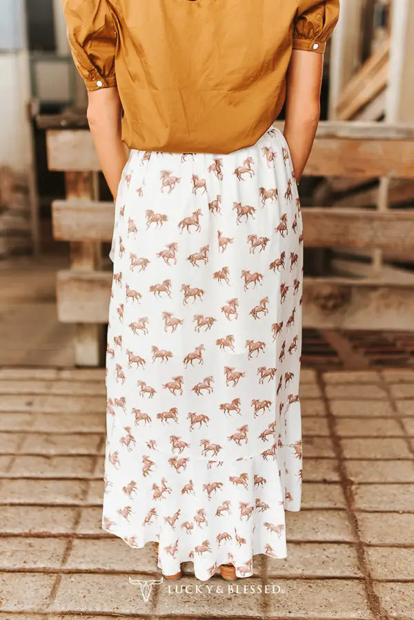 Ivory Reins Wrap Skirt