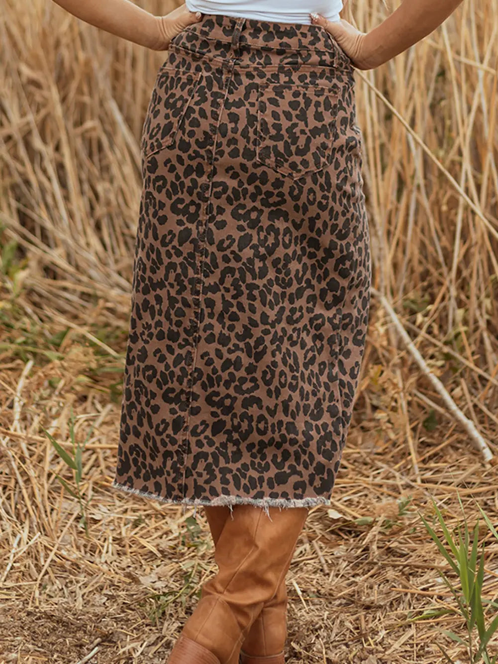 Leopard Creek Midi Skirt