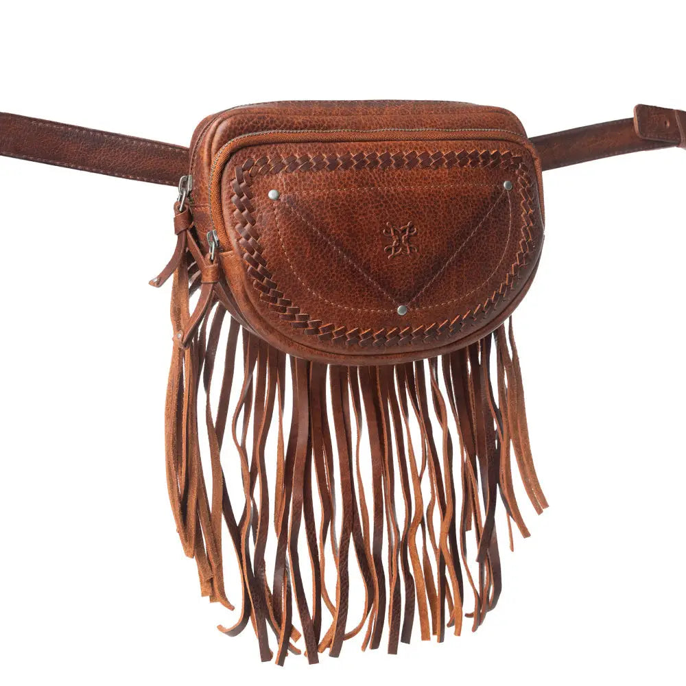 Zidana Stormy Trails Fringed Vegan Tanned Bag
