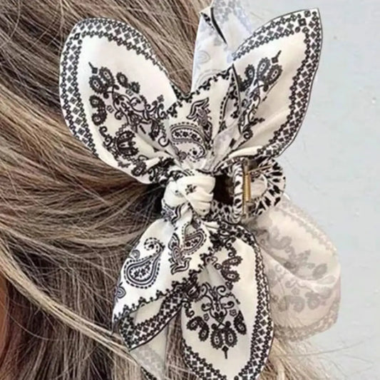 Paisley Bow Knot Hair Clip