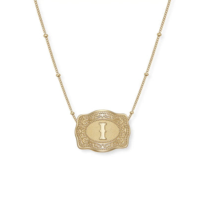Gold SpurWest Mini Belt Buckle Necklace