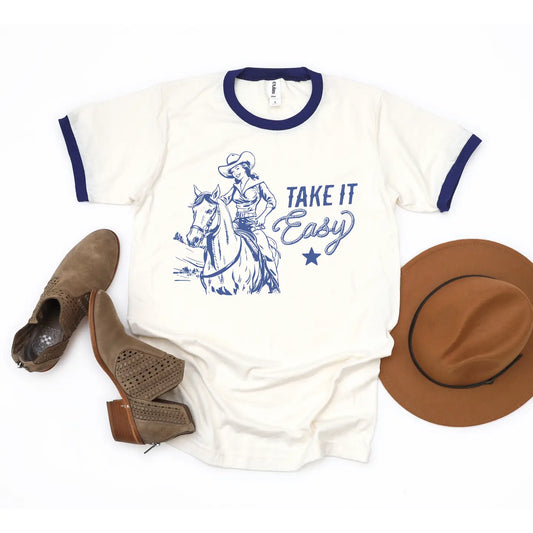 Take it Easy Ringer Tee