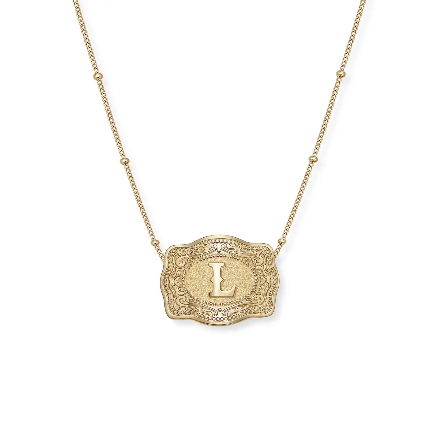 Gold SpurWest Mini Belt Buckle Necklace