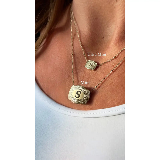 Gold SpurWest Mini Belt Buckle Necklace