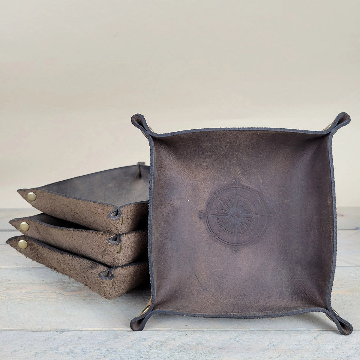 Leather Valet Catch-All Trays