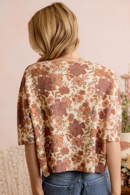 Harvest Rose Sweater Blouse