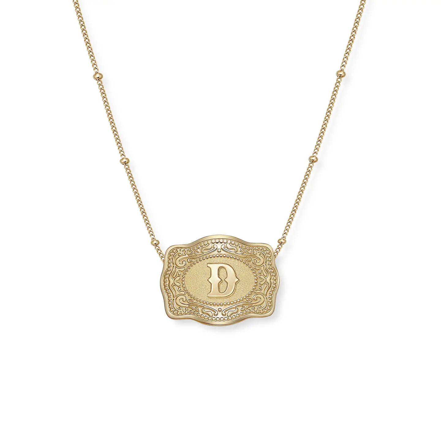 Gold SpurWest Mini Belt Buckle Necklace