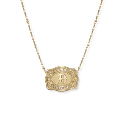 Gold SpurWest Mini Belt Buckle Necklace
