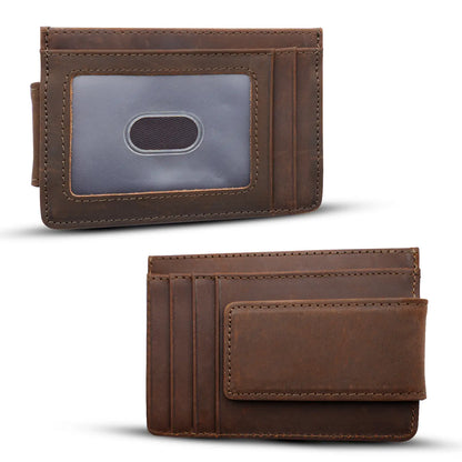 Leather Wallet w/Magnetic Clip