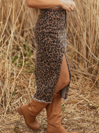 Leopard Creek Midi Skirt