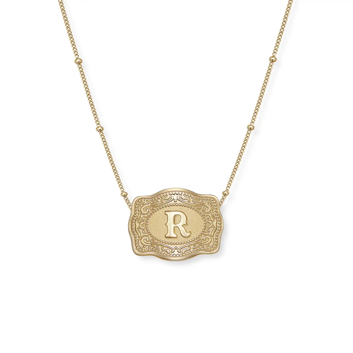 Gold SpurWest Mini Belt Buckle Necklace
